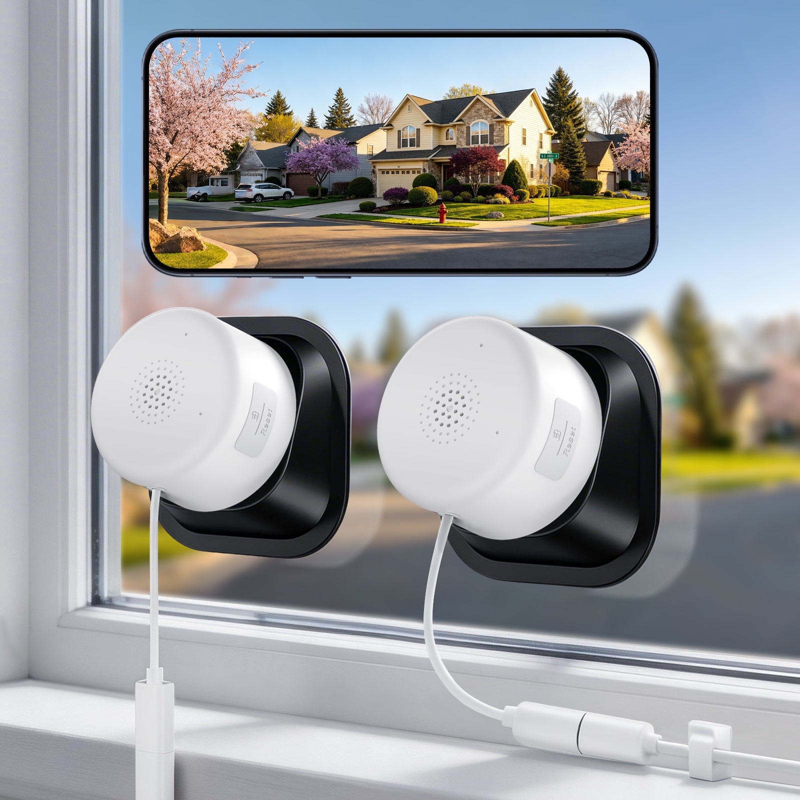 4MP 2K Window Camera · 2-Pack, No Drill